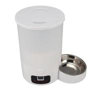 Automatic Cat Feeder 3L Large Capacity Automatic Dog Feeder Cat Food Dispenser with Stainless Steel Bowl for Dogs and Cats (White Single Bowl)
