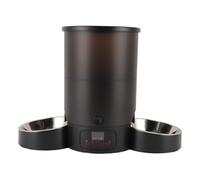 Automatic Cat Feeder, 3L Smart Timed Cat Food Dispenser with 2 Stainless Steel Bowls, Battery Powered Pet Feeder Auto Cat Feeder, Transparent Barrel for Monitoring Food Level