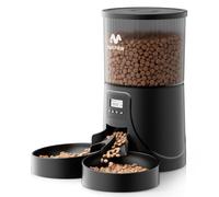 Automatic Cat Feeder: 4L Timed Cats Food Dispenser Programmable 1-6 Meal for Cat and Small Medium Dog, Auto Pet Feeder Easy to Set Up Dual Power Supply with Desiccant Bag | Detachable Washable
