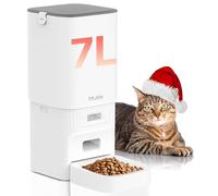 Automatic Cat Feeder - 7L/29 Cups Cat Food Dispenser with Desiccant Bag, 1-6 Meals, Ideal for 2-15mm Dry Food, Auto Pet Feeder with Dual Power Supply, Automatic Dog Feeder for Small Medium Breed