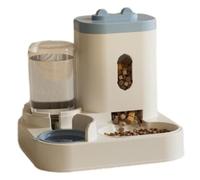 Automatic Cat Feeder and Water Dispenser,2 in 1 Cat Feeder and Water Dispenser,Large Capacity Plastic Cat Self Feeder for Small Medium Cats Dogs