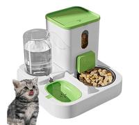 Automatic Cat Feeder and Water Dispenser - Automatic Pet Feeder with Feeding Bowl for Cats Made of Stainless Steel, Cat Feeder with Large Ka