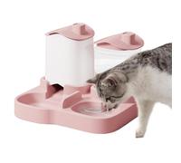 Automatic Cat Feeder and Water Dispenser | Spill-Proof Storage - Automatic Food and Water Dispenser for Cats - for Animal Dog Bunny Kitten Puppy Feeding Treat