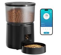 Automatic Cat Feeder App: 2.4G/5G WiFi Automatic Cat Feeder - Pet Dry Food - Dog Feeder - Cat Feeder - Black SOOFPET