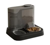 Automatic Cat Feeder - Automatic Feeder and Waterer Set | Puppy Food and Water Dispenser | Splash-proof 2-in-1 Feeding Dispenser for Travel, Multi-pet Households, Vacation, Apartment