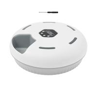 Automatic Cat Feeder, Built in Removable Ice Cube Box, 6 Meals Cat Food Dispenser, ABS Timed Feeding Feeder for Wet & Dry Food Refrigerated