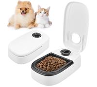 Automatic Cat Feeder,Cat Feeder Automatic With 48H Timer,350ML CaT Food Dispenser for Wet or Dry Food,AutoMatic Pet Feeders for Cats Small Dogs,CAt Timer Feeding Bowl Timed Feeding Station (SMALL C)