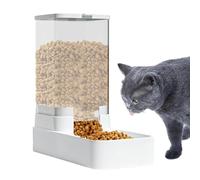 Automatic Cat Feeder - Cat Food Dispenser, Food Pet Feeder | Anti Slip Base Dog Water Dispenser, Food Dispenser, Feeder for Waterer Food Large Capacity, 11.4x5.3x11.2in, white