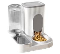 Automatic Cat Feeder, Food Water Dispenser, Pet Feeding Station, Large Capacity Container, for Cats Dogs Kittens Puppies Indoor Outdoor Home Apartment Daily Feeding Drinking Use 27.5x27.5x26cm