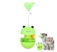 automatic cat feeder， Frog Cat Treat Dispenser Toy - Interactive, Toys for Indoor Cats, Slow Feeder