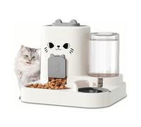 Automatic Cat Feeder, Gravity Cat Food, 1.8 L Automatic Cat Feeder and 0.8 L Water Dispenser Cats, No Electricity, Dry Food Automatic for Cats and Dogs