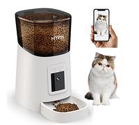 Automatic Cat Feeder, MYPIN 2.4G WiFi 6L Cat Food Dispenser, Cat Feeder Automatic with Timer, 1080P HD Video with Night Vision, 10s Voice Recording, Up to 20 Portions 12 Meals Per Day for Cats