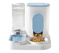 Automatic Cat Feeder - Pet Feeder and Drinker | 2 on 1 Automatic Pet Drinker | Stainless Steel Dog Food Bowl Set Removable