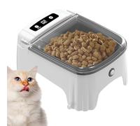 Automatic Cat Feeder, Smart Cat Feeders, Timed Auto Sensor Pet Foods Dispensers with 4l Capacity, Electric Dry Food Dispenser for All Cats, Any Breeds, and Puppies, White Gray