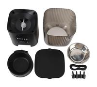 Automatic Cat Feeder, Timed Pet Food Dispenser with Button Control, Programmable Cat Dog Feeder for Indoor Pets, Dual Power Supply USB or Batteries, Includes 9Pcs Components (Single Bowl)