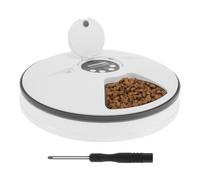 Automatic Cat Feeder Wet Food Cat Food Dispenser with Timer 6 Meals Pet Auto Feeder Battery Powered Small Dog Fresh Cordless Fresh Pet Wet Dispenser for Wet Dry Foods Treats