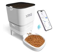 Automatic Cat Feeder WiFi,Auto Dog Feeder Double Anti-Blocking,WiFi Timed Cat Feeder 10-Meal A Day,Dog Food Dispenser Dual Power with 10s Voice Recorder,Cat Food Dispenser Easy Install & Clean,White