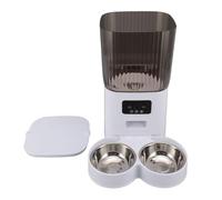 Automatic Cat Feeder, WiFi Cat Food Dispenser with APP Control, 5L Auto Pet Feeder Dispenser Freshness Dry Food, Customized Timed Feeding, Easy Removal for Cleaning (Double Bowl