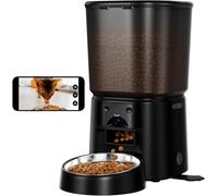 Automatic Cat Feeder with Camera, 4L WiFi Smart Pet Feeder with APP Control, 1080P HD Video,Night Vision,Voice Call, Motion Detection, Dual Power Supply, Supports 5GHz/2.4GHz,for Dogs Cats, Small-Pet