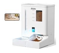 Automatic Cat Feeder with Camera,5G/2.4G WiFi Pet Feeder,2K HD Video and Night Vision,Easy APP Operation,Low Food and Food Clogging APP Tips,Water and Grain Large Capacity Feeder
