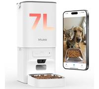 Automatic Cat Feeder with Camera - 5G WiFi Cat Food Dispenser with Night Vision, 7L Dog Feeder Automatic, 1-15 Meals, 1-99 Portions, 2-Way Audio, Jam Free, 10s Voice Recording, Timed Auto Pet Feeder