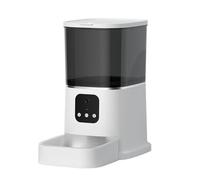 Automatic Cat Feeder with Camera, 6L Dry Food Dispenser for Dogs and Cats, Dual Feeding Design, Cereal Storage, Smart Pet Feeding Solution