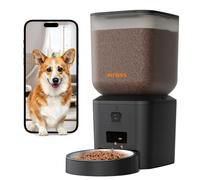 Automatic Cat Feeder with Camera, 8L Large Capacity, NITYERS | 1080P Night Vision, 2.4 & 5G WiFi, 2-Way Talk, 10s Voice , Easy Clean, Stainless Steel Bowl, 15 Meals/Day for Cats & Dogs