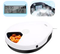 Automatic Cat Feeder with Cooling - 1-3 Days Fresh Preservation, 4-Meal Schedule, Keeps Wet Food 13-23C, Removable & Dishwasher Safe