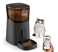 Automatic Cat Feeder with Timer, MYPIN 2.4G WiFi 6L Cat Food Dispenser, 1080P HD Video with Night Vision, 10s Voice Recording, Up to 20 Portions 12 Meals Per Day