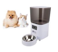 Automatic Cat Food Dispenser, Automatic Cat Feeder, 5L Timed Auto Cat Dog Feeders, with Stainless Steel Bowl, Pet Dry Food Dispenser, for Cats Small Dogs (Single Bowl with Camera)
