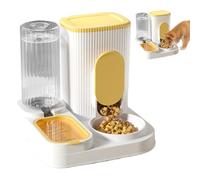 Automatic Cat Food Dispenser, Automatic Food Dispenser for Cats and Dogs - 2 in 1 Large Capacity Container with Water Bowl and Feeding Station for Puppies in