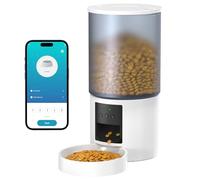 Automatic Cat Food Dispenser for Dogs WiFi: Doser for Pets with 10S Registration - Automatic Feeder for Food Dispenser for Cat Treats and Timer White 6L