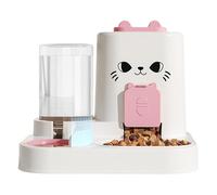 Automatic Cat Food Water Dispenser, Automatic Cat Feeder - Automatic Fillable Water Bowl for Cats, Dry Food Dispenser with Large Capacity, Robust Cat Feeder and W