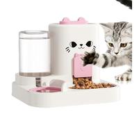 Automatic Cat Food Water Feeder - Automatic Filling Cat Water Bowl, Large Capacity Cat Feeding Bowls, Waterproof Dry Food Dispenser for