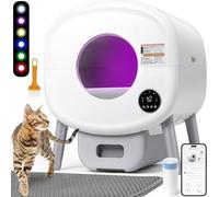 Automatic Cat Litter Box Self Cleaning for Multiple Cats - XL Smart Litter Box with App Control, Odor-Free Waste Disposal, Quiet Operation, Safety Sensors, Compatible with Clumping Litter