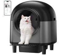 Automatic Cat Litter Box Self Cleaning,Smart Litter Box with 10 Safety Sensor Radars,100L Electric Cat Litter Boxes with Stairs for Multiple Cats,APP-Control,Advanced Odor Control OMCPET (Black)