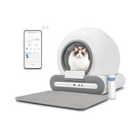 Automatic Cat Litter Box Self Cleaning with App Control & Mat Smart Toilet for Multiple Large Cats