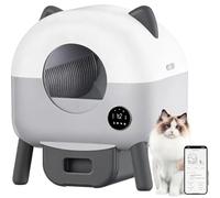 Automatic Cat Litter Tray, Self Cleaning Cat Litter Tray with Lid & App Control, 76L Capacity Odor Control with Safety Sensor, Anti-Pinch, Sleep Mode, Cat Litter Box for Multiple Cats