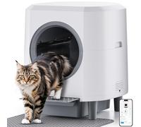 Automatic Cat Litter Tray Self-Cleaning Litter Box Ellenpent, Odor Control, 90L Large Capacity with APP Control and 10 Safety Sensor, for Mu
