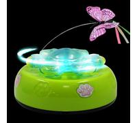 Automatic Cat Toy Butterfly - Interactive Moving Cat Toy | Butterfly Fluttering with Lights, Smart Obstacle, 500mAh Rechargeable Battery, Elect Play Toy