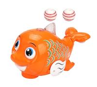 Automatic Cat Toy, Interactive Cat Ball with Music and Lights, Cute Walking Fish, 360 Degree Motion Activated Fast Rolling on Carpet for Dog, Kitten, Pet