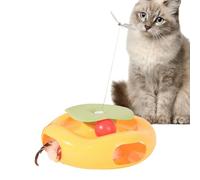 Automatic Cat Toy, Interactive Kitten Teaser, Electric Pet Accessories, Exercise Toy Set Battery Operated Power, Hunting Gadget, Colorful Butterfly Teaser for Indoor Outdoor Exercise