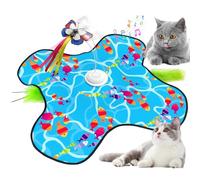 Automatic Cat Toy - Rechargeable Pet Quiet Game with Moving Concealed Teasers - 3 Speeds Moving Cat Toys with Butterfly,for Alone Time Play Area Home Kitchen Apartment Corner Bedroom