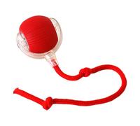 Automatic Cat Toy, Silicone Cat Toy Ball with Charging Cable, Pet Electric Gravity Smart Boredom Relief Self-Help Teaser Ball for Cats, Moving Cat Toy (Red)