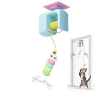 Automatic Cat Toy - Smart Retractable Kitten Toy - Hangable Cat Interactive Game for Hunting Simulation Exercise Floor Play Indoor Apartment Living Kitten Training