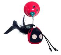 Automatic Cat Toy, Tweeting, Plush Cat Toy, Touch Activated, Elastic Cord Included, Pet Supplies, Indoor Game for Kittens, Exercise Play, Boredom Relief, For Single Person Play