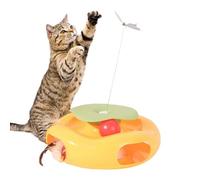 Automatic Cat Toys - Interactive Teaser Spinner, Electric Flutter Device | Colorful Exercises, Supplies for Active Players, for Living Room, Balcony,