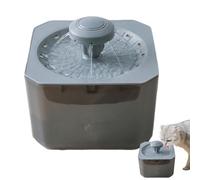 Automatic Cat Water Fountain, 2.5L Cat Water Dispenser, Filtered Cat Drinking Fountain, Quiet Cats Water Fountain 7.48x7.48x6.3 inches for Cats, Kitten, Pets, Indoor Use (Gray, White)