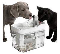 Automatic Cat Water Fountain - PET PP 6.5x4.5x4.7In 1.5L | Smart Animal Drinking Dispenser with Whisper Motor, Dorm Rooms, Workspaces | Indoor Hydration System Home Use, Trips