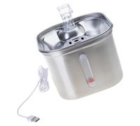 Automatic Cats Drinking Fountain Quiet Dog Waterer Bowl Stainless Steel Water Dispenser 2.6L Filtering Dispenser Dog Fountain